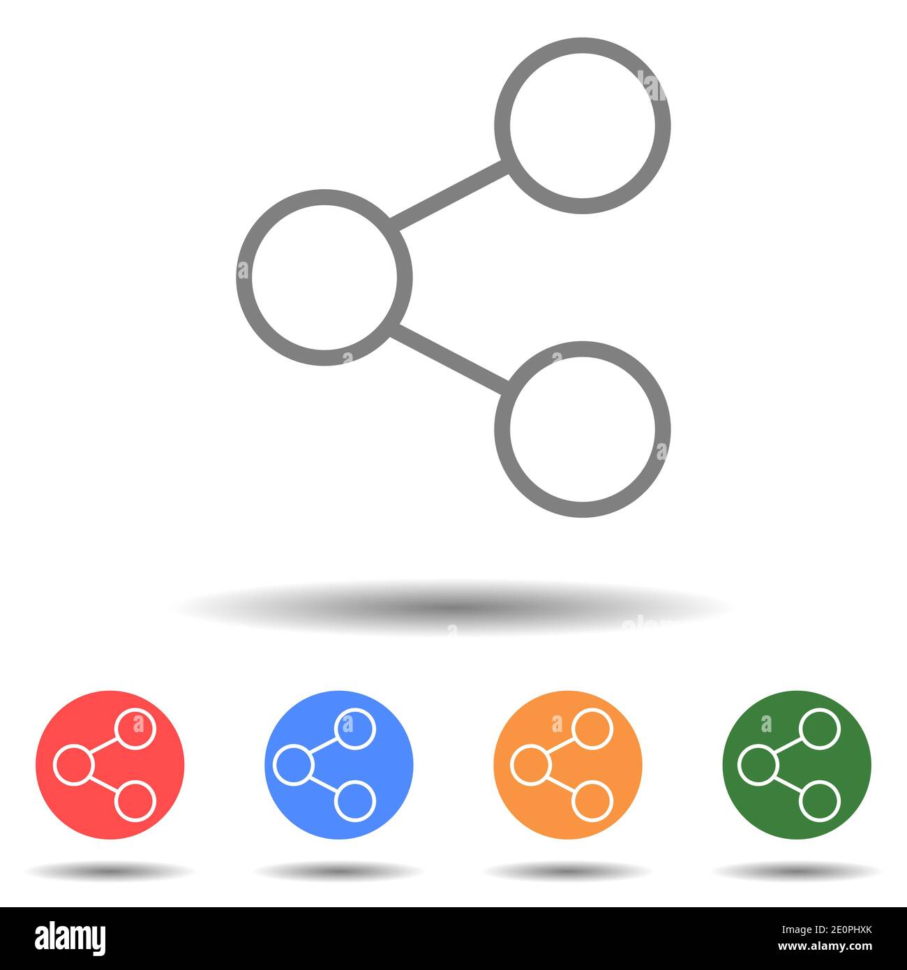 Verbundene Punkte Symbol Vektor-Logo auf dem Hintergrund isoliert Stock Vektor