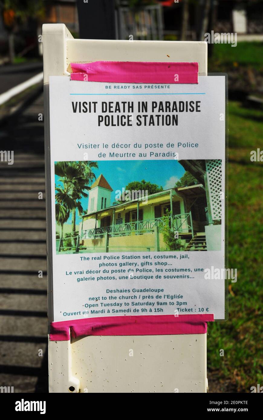 Karibik: Guadeloupe: Deshaies; Tod im Paradies Lage Stockfoto