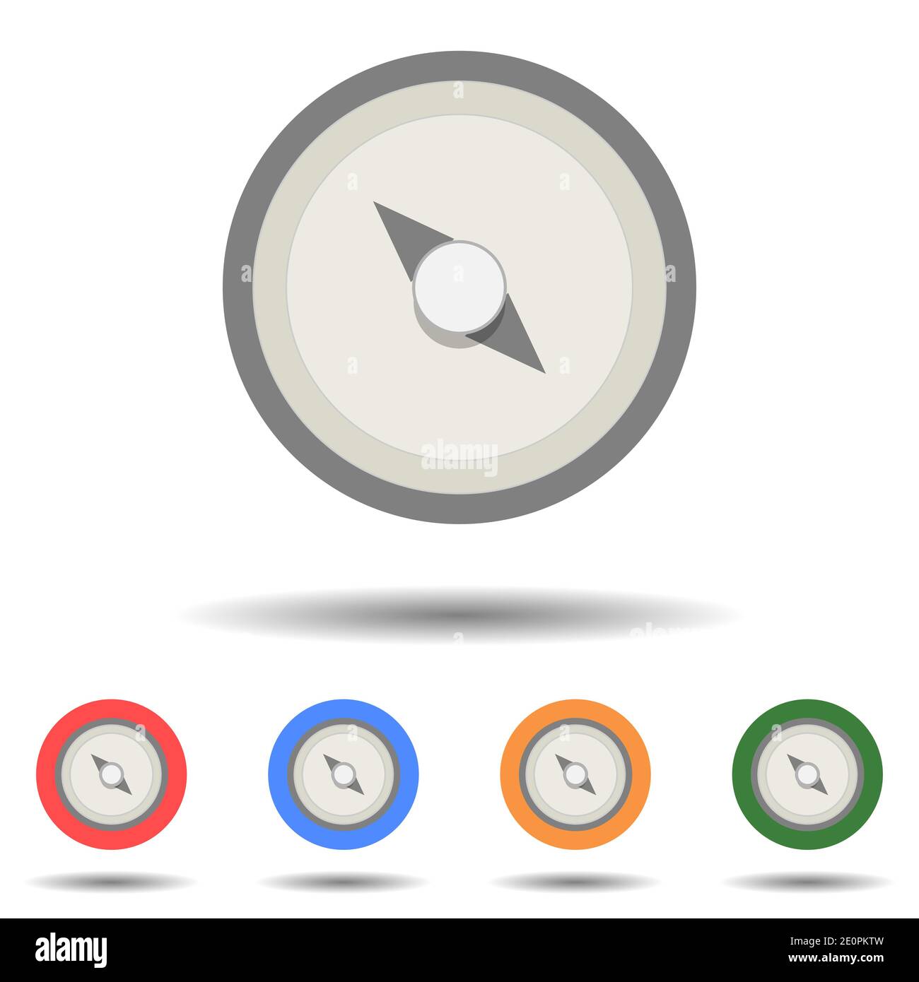 Minimalistisches Kompass Symbol Vektor-Logo auf dem Hintergrund isoliert Stock Vektor