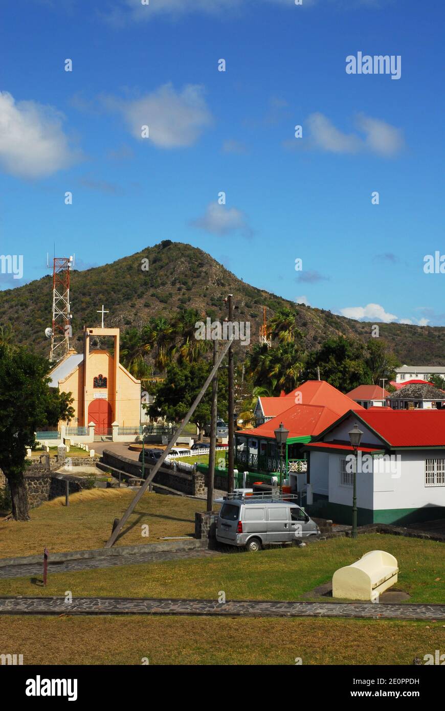 Niederländische Antillen: St Eustatius: Oranjestad Stockfoto