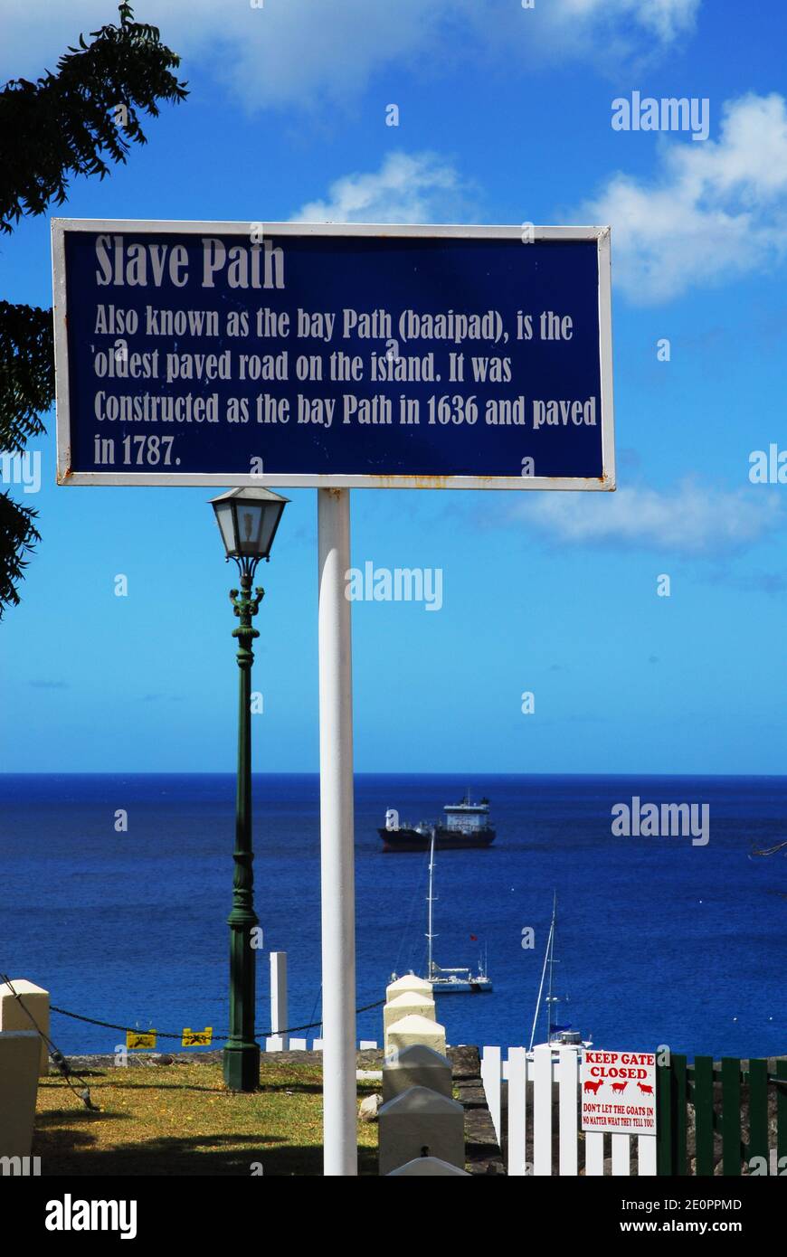 Niederländische Antillen: St Eustatius: Oranjestad Stockfoto