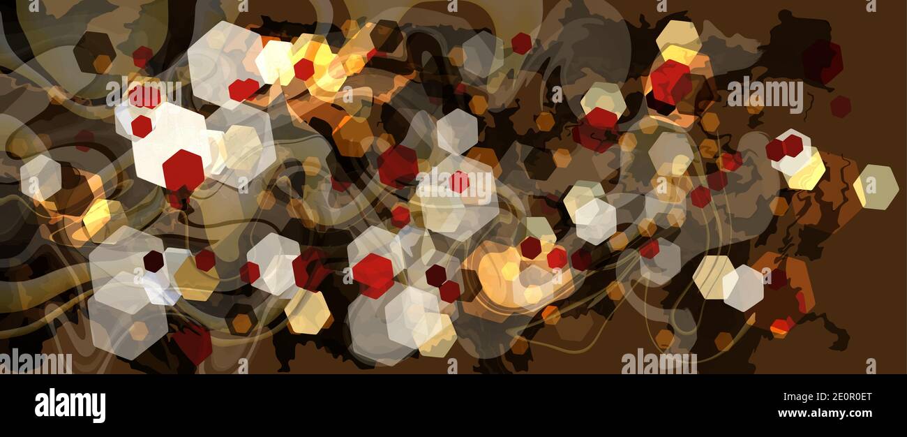 Abstrakte mehrfarbige hekagonale Zellen Hintergrund geschichteten eps10 Vektor-Illustration. Sie können Ihren eigenen Text unter einer der Vorlagenebenen und niedriger hinzufügen Stock Vektor