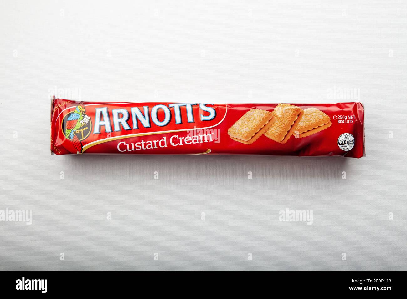 Arnott's Custard Cream Plätzchen Stockfoto