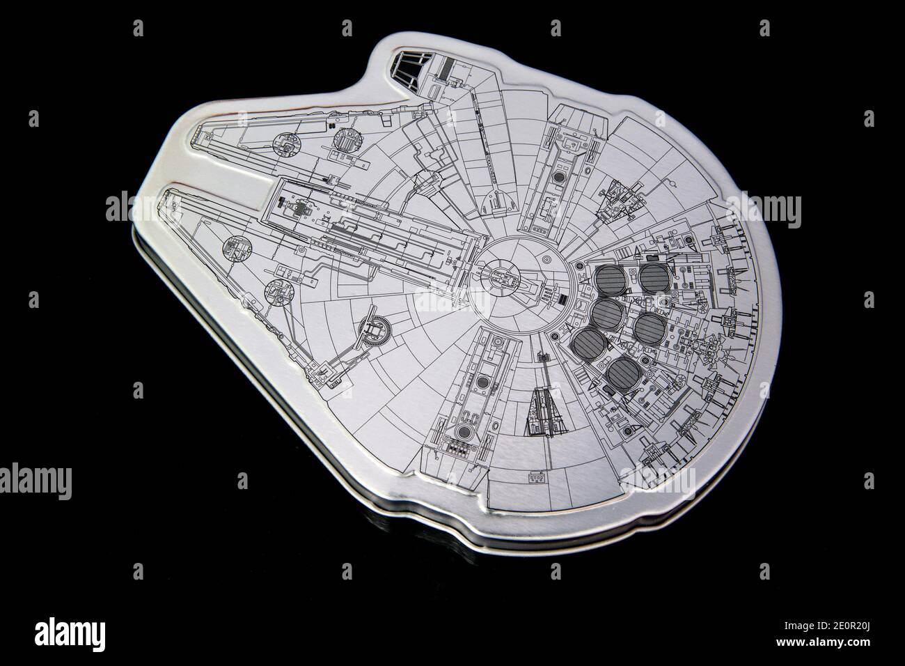Star Wars Millennium Falcon Dose mit einem 201-teiligen Puzzle puzzle Stockfoto