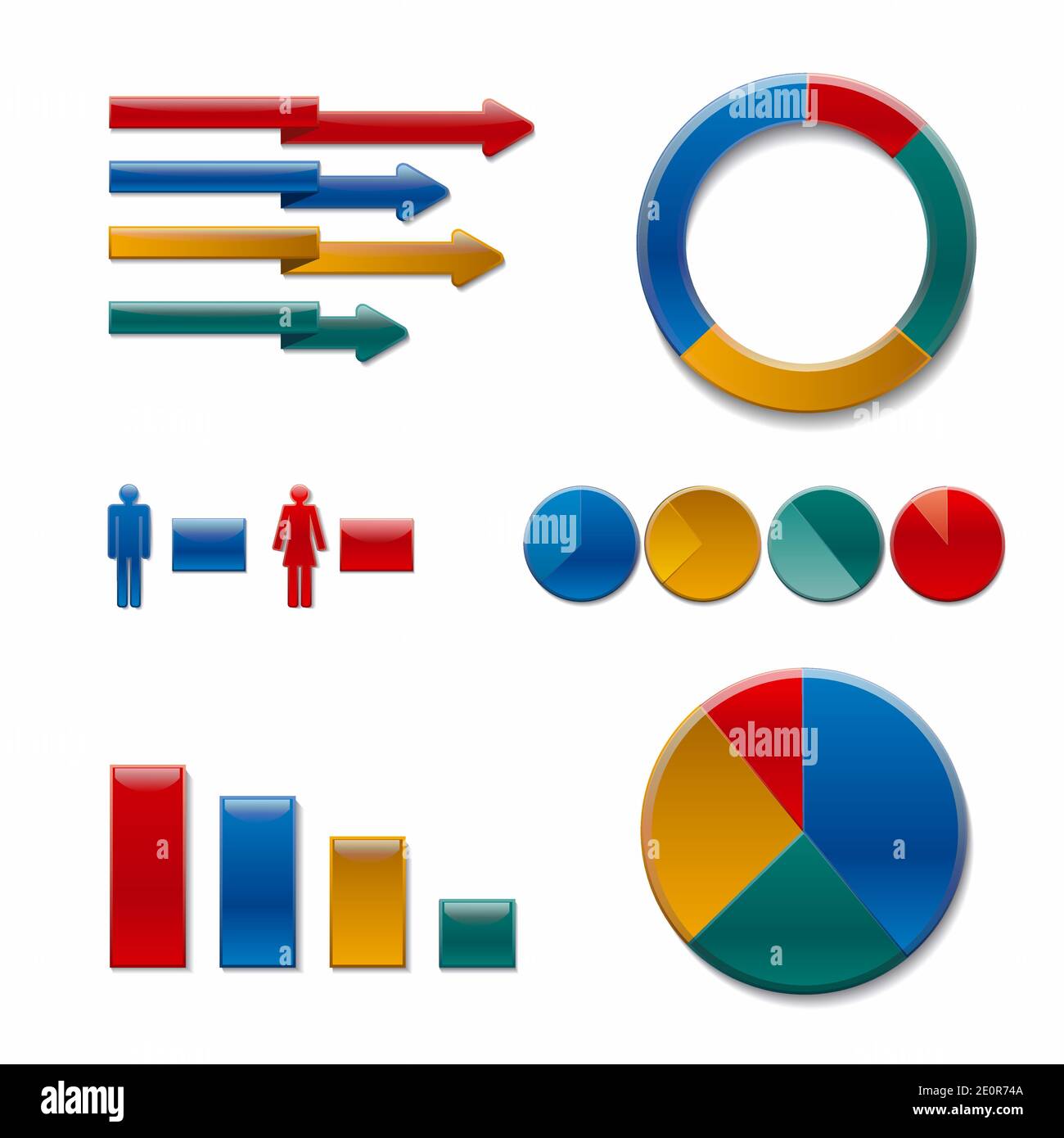 Diagramm Diagramm Diagrammelemente Business-Infografik Flussdiagramm Diagrammdaten Vorlage Stock Vektor