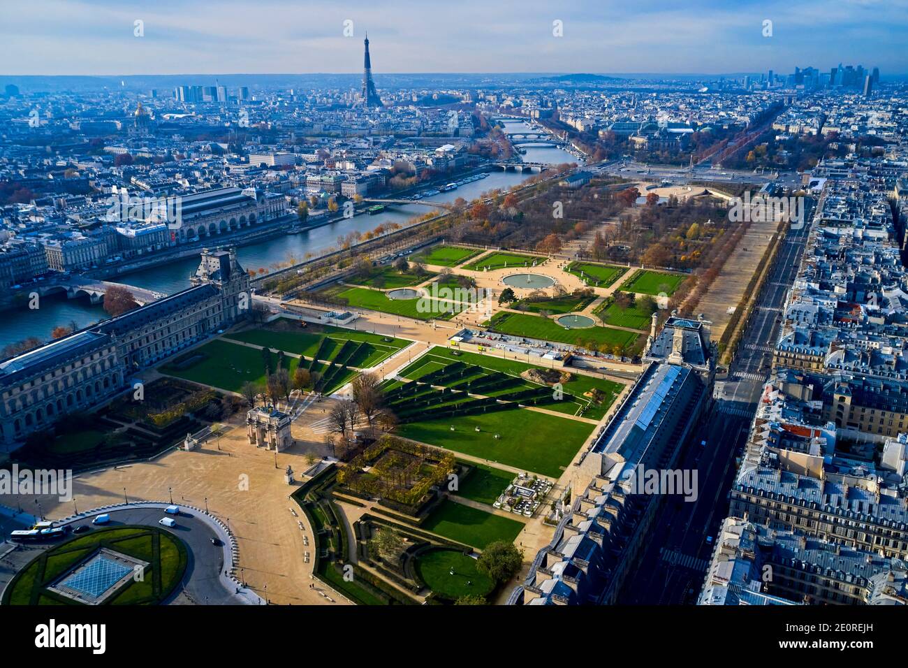Frankreich, Paris (75), von der UNESCO zum Weltkulturerbe ernannte Gebiet, der Tuilerien-Garten Stockfoto