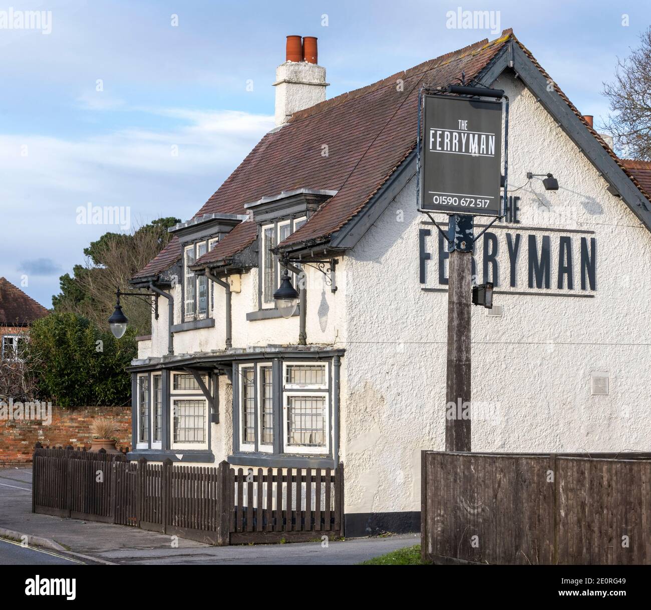 The Ferryman - öffentliches Haus - Lymington, New Forest, Hampshire, England, Großbritannien Stockfoto