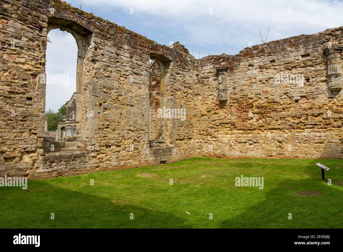 Die große Halle in Ashby de la Zouch Castle, Ashby-de-la-Zouch, Leicestershire, England. Stockfoto