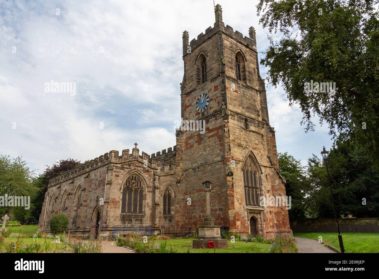 St. Helen's Church, die anglikanische Pfarrkirche in Ashby de la Zouch, Leicestershire, Großbritannien. Stockfoto