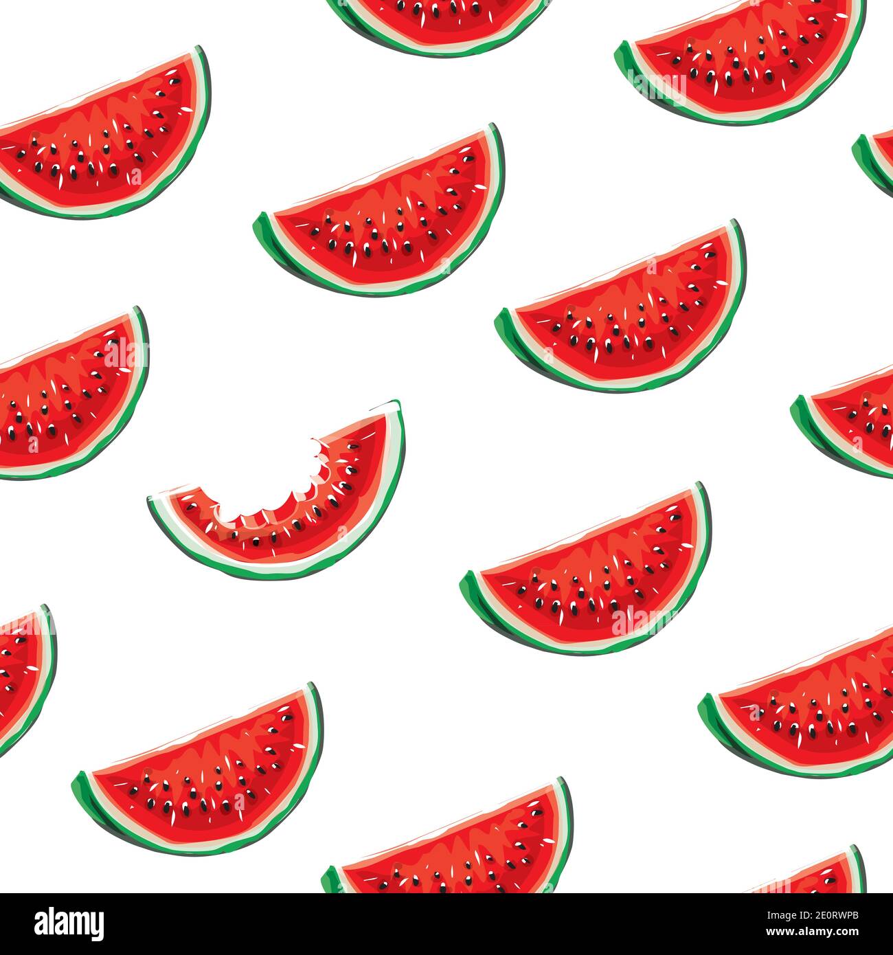 Wassermelonenmuster. Nahtloser Vektorhintergrund. Stock Vektor