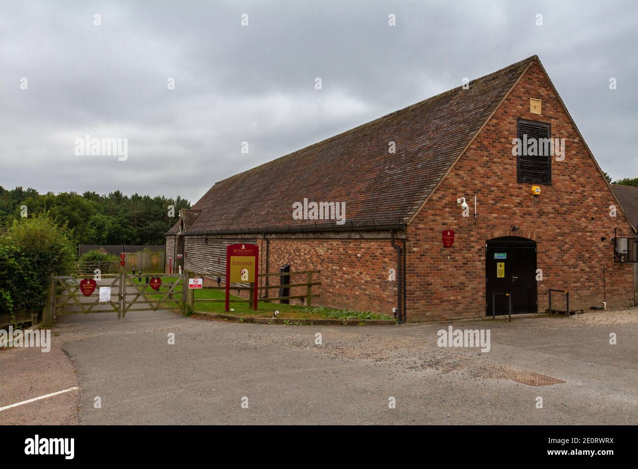 The Bosworth Battlefield Heritage Centre, Ambion LN, Sutton Cheney, Leicestershire, Großbritannien. Stockfoto