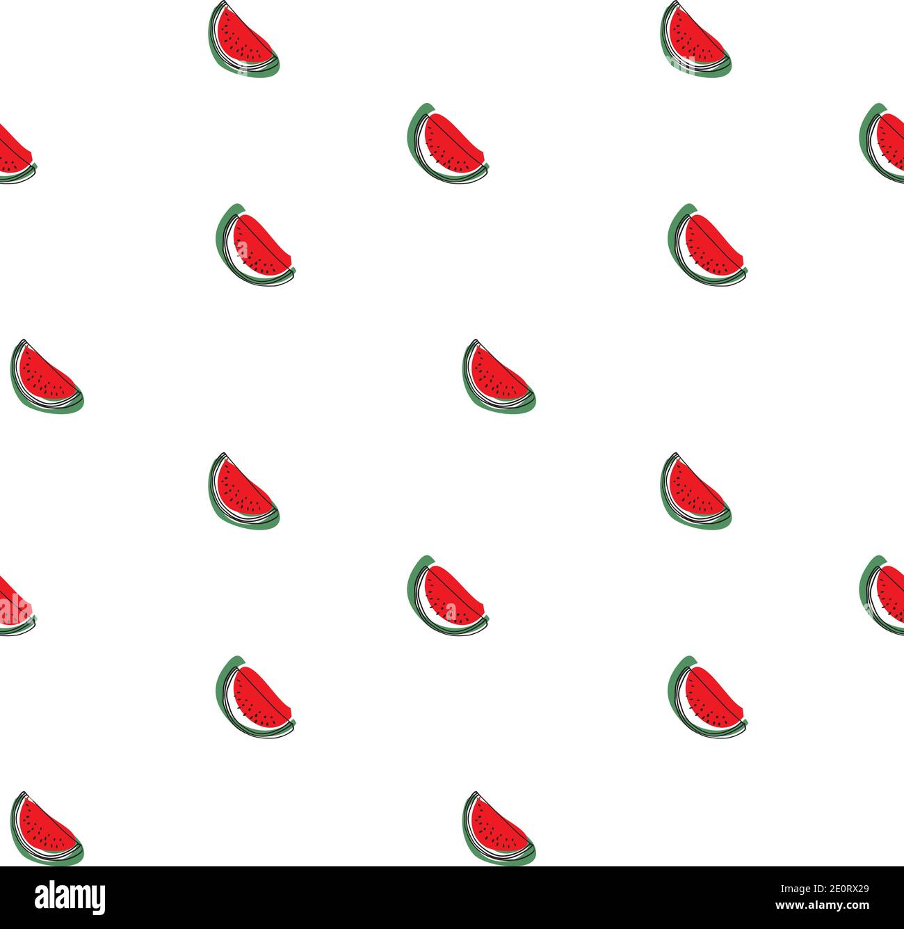 Wassermelonenmuster. Nahtloser Vektorhintergrund. Stock Vektor