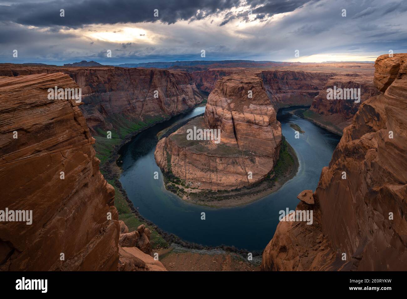 Horseshoe Bend, Mäander des Colorado River in Page, Arizona, USA Stockfoto
