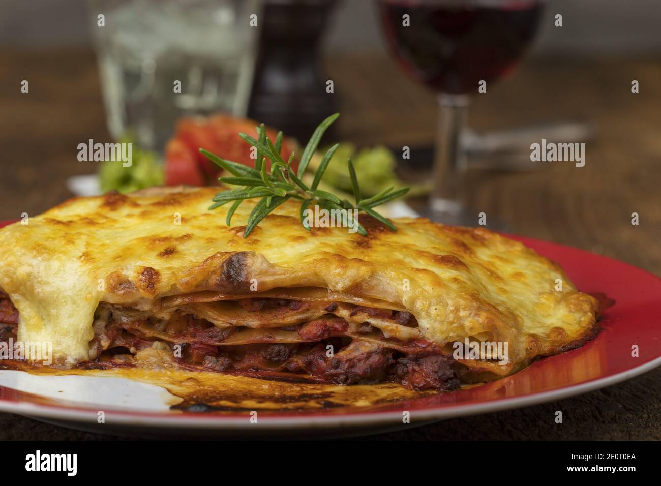 Lasagne Stockfoto