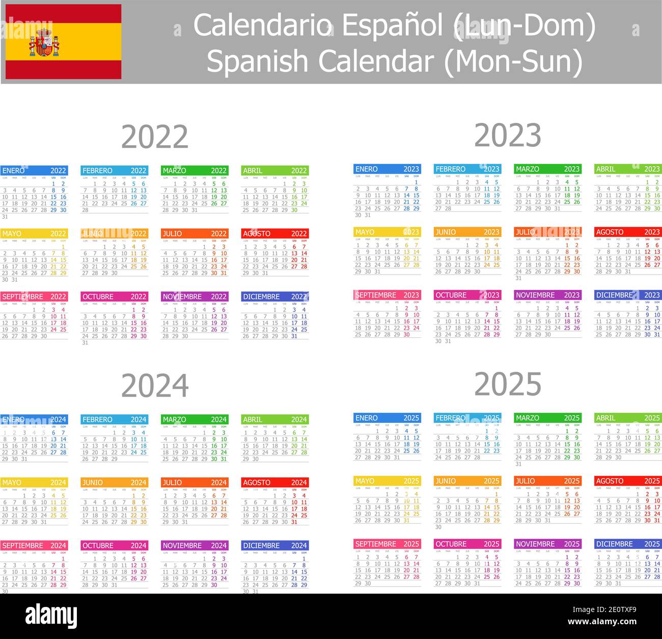 Calendario 2022 2023 2024 2025 -Fotos und -Bildmaterial in hoher 