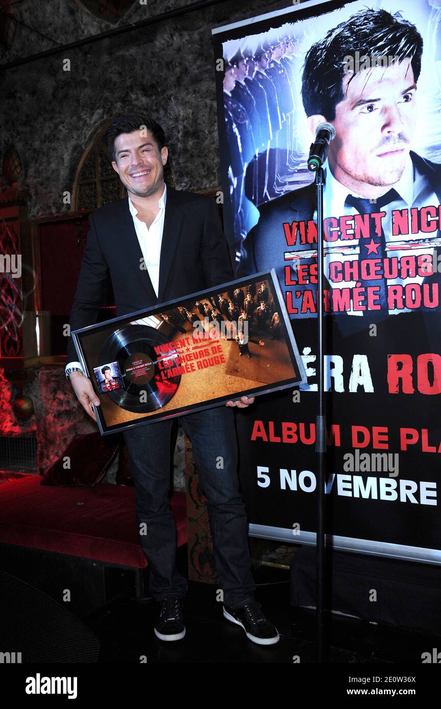 Vincent Niclo, der am 05. November 2012 an der Party teilnahm, um sein Platin-Album in Raspuutine in Paris zu feiern. Foto von Aurore Marechal/ABACAPRESS.COM Stockfoto