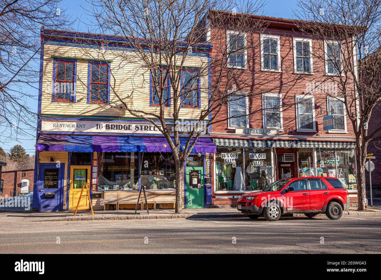Unternehmen in Shelburne Falls, Massachusetts Stockfoto