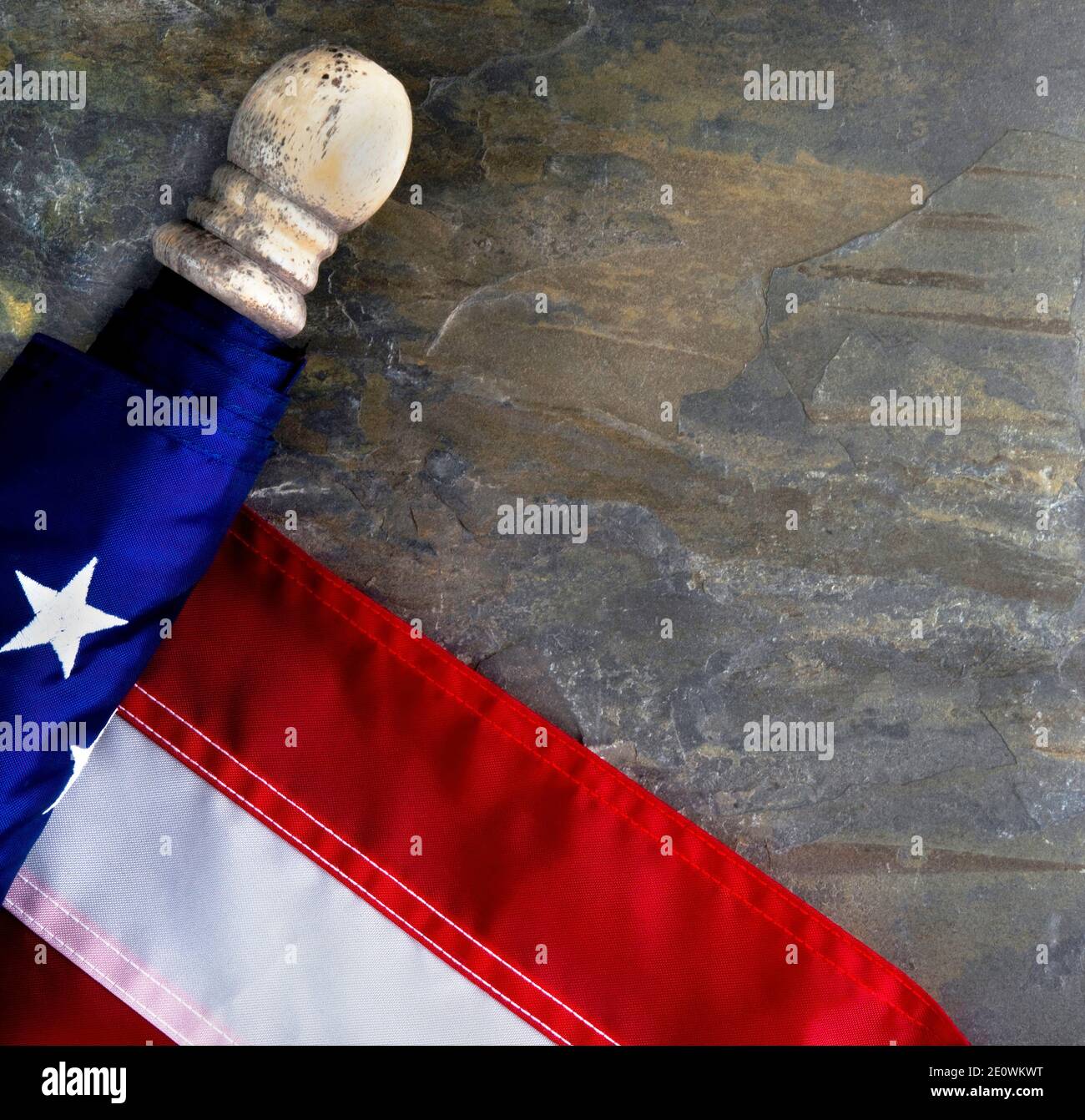 Old Glory amerikanische Flagge mit Platz für Ihren Typ. Stockfoto