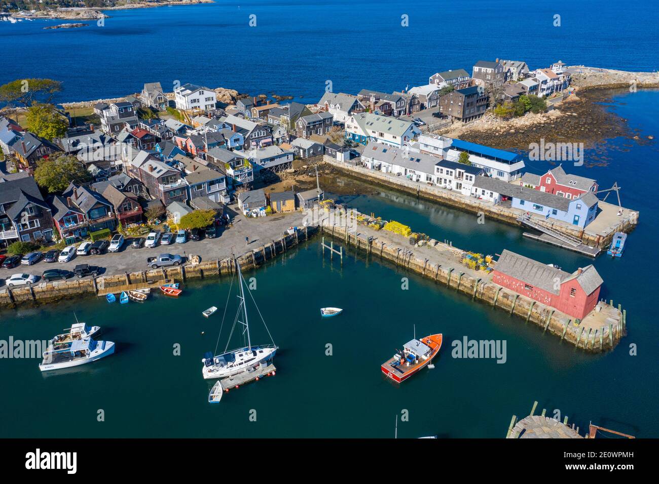 Bearskin Neck, Rockport, Massachusetts Stockfoto