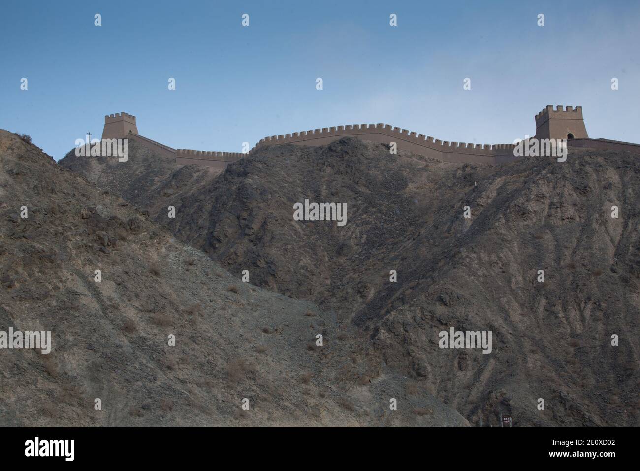 JiaYu Pass, großer Mauerabschnitt aus der Ming-Dynastie Stockfoto