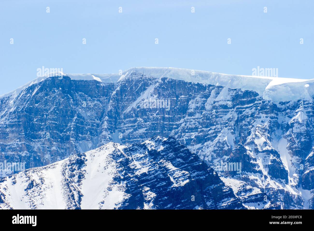 Snowy Mountain im Jasper National Park Stockfoto