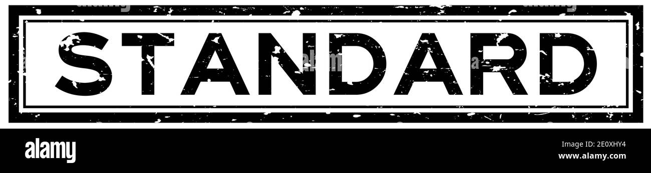 Grunge schwarz Standard Wort quadratisch Gummi Stempel auf weiß Hintergrund Stock Vektor
