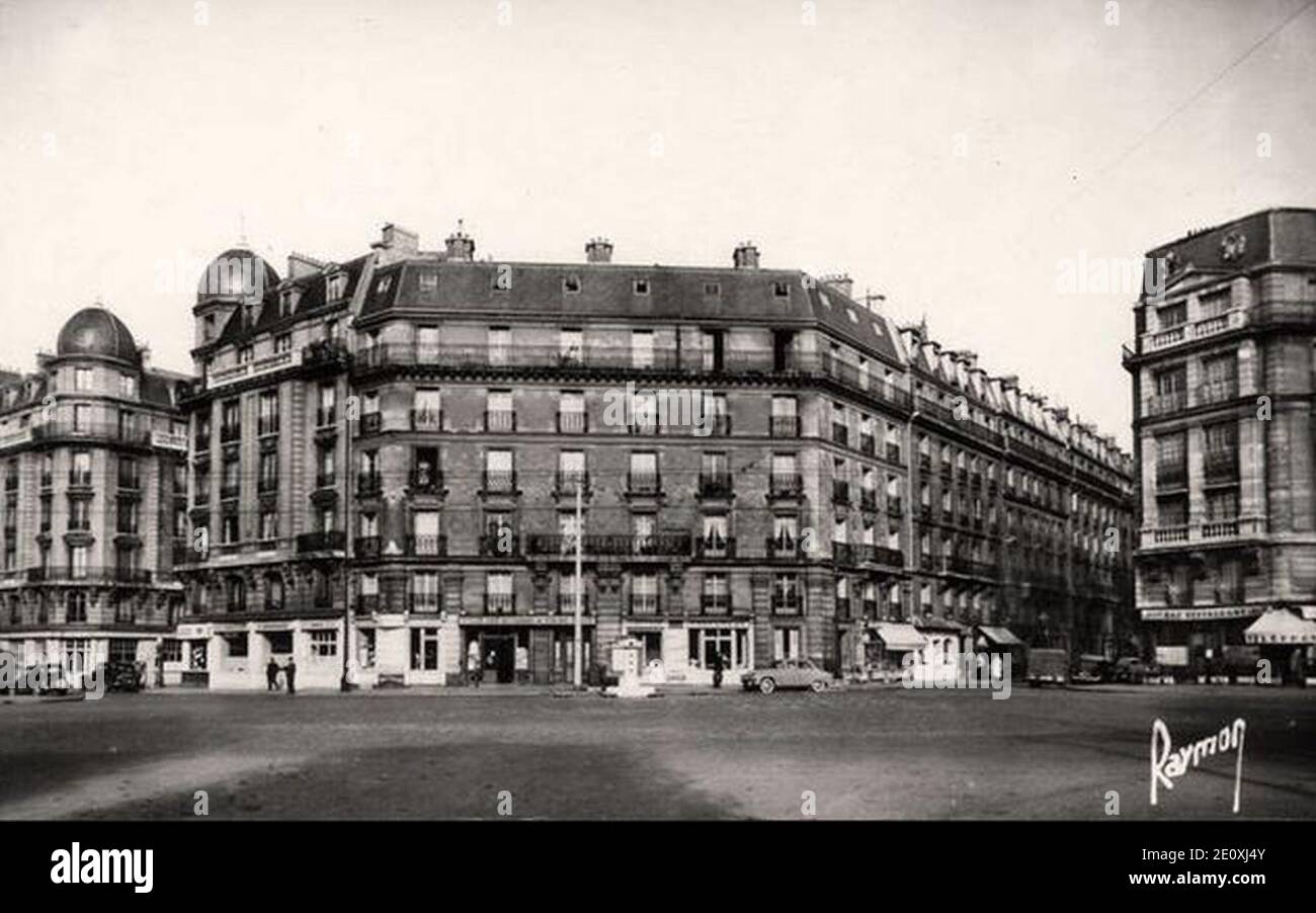 Levallois-Perret.Carrefour Bineau.Rue Louise-Michel. Stockfoto