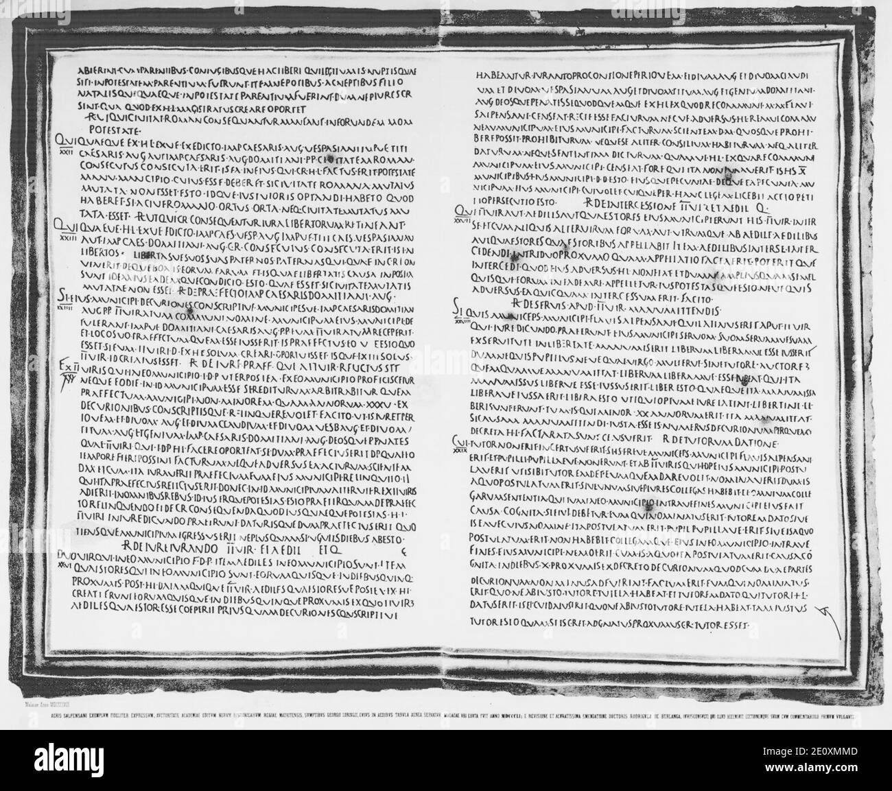 Lex Salpensana de203620-2dc6-11e2-b417-000475f5bda5 1 2. Stockfoto