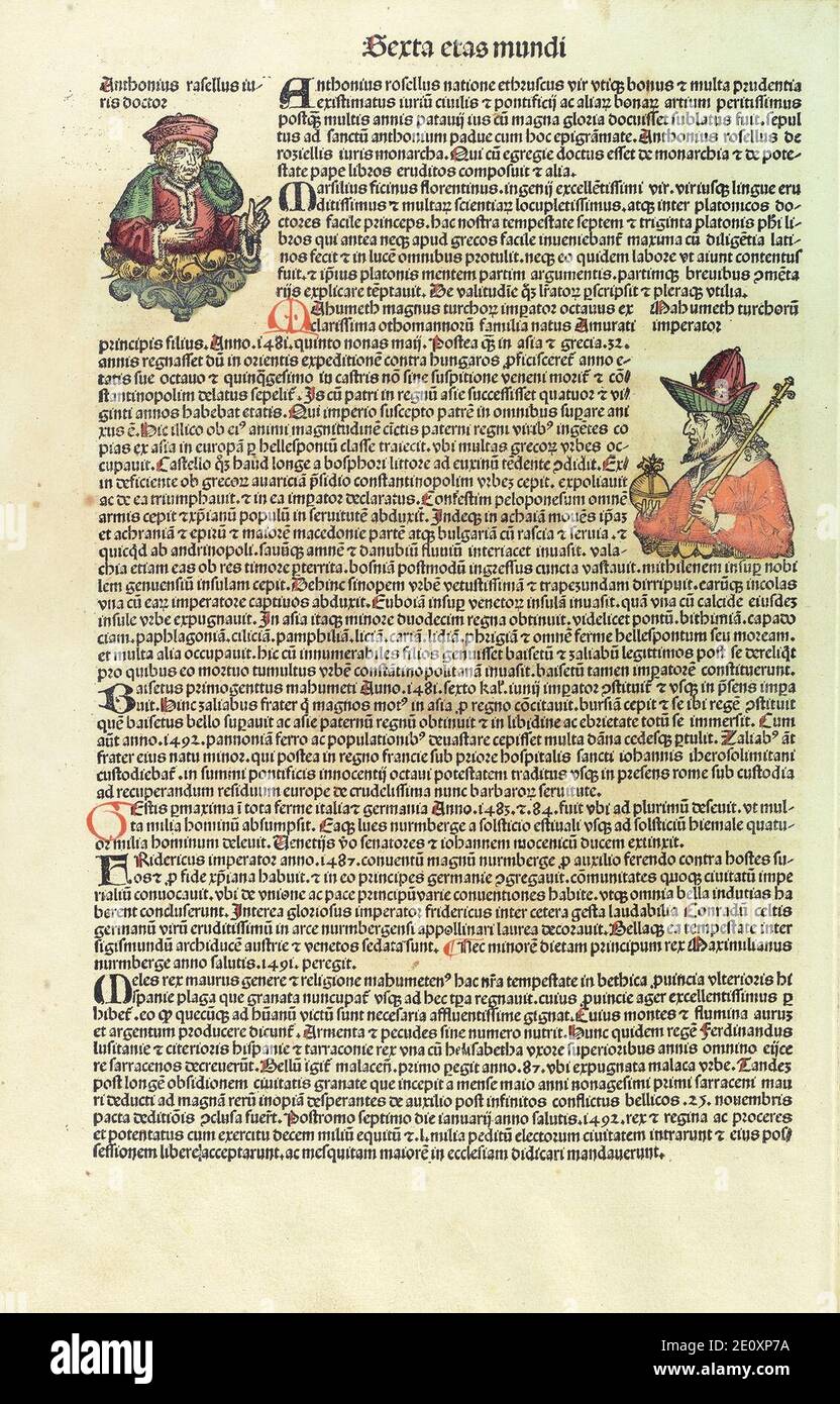 Liber chronicarum f 256v. Stockfoto