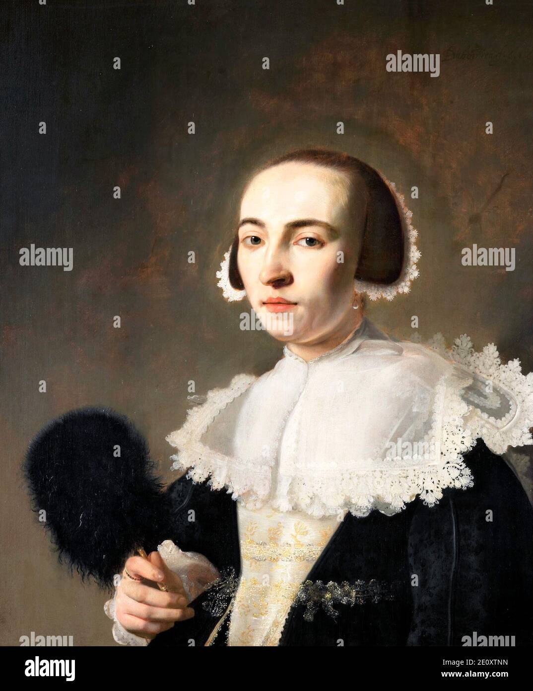 Porträt einer Frau - Pieter Dubordieu 1637 Stockfoto
