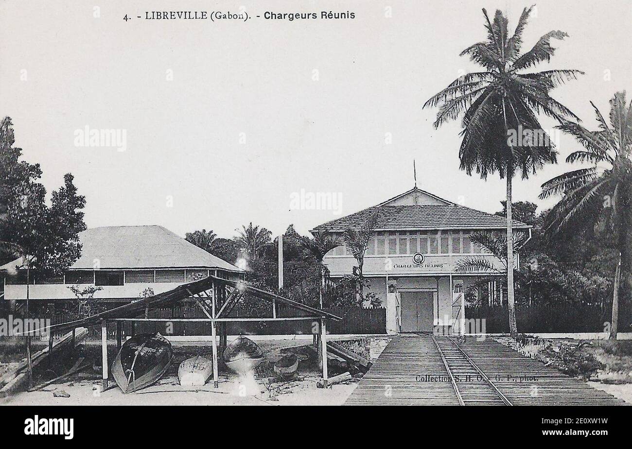 Libreville (Gabun)-Chargeurs Réunis. Stockfoto
