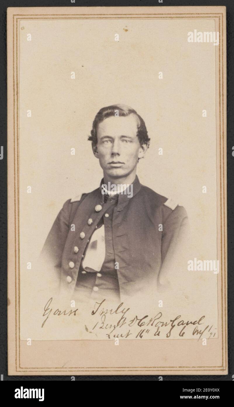 Leutnant verbogen D.C. Rowland von Co.G, 16 US-farbigen Truppen Infanterie Regiment und Co. EIN, 36 Illinois Infanterie Regiment Stockfoto