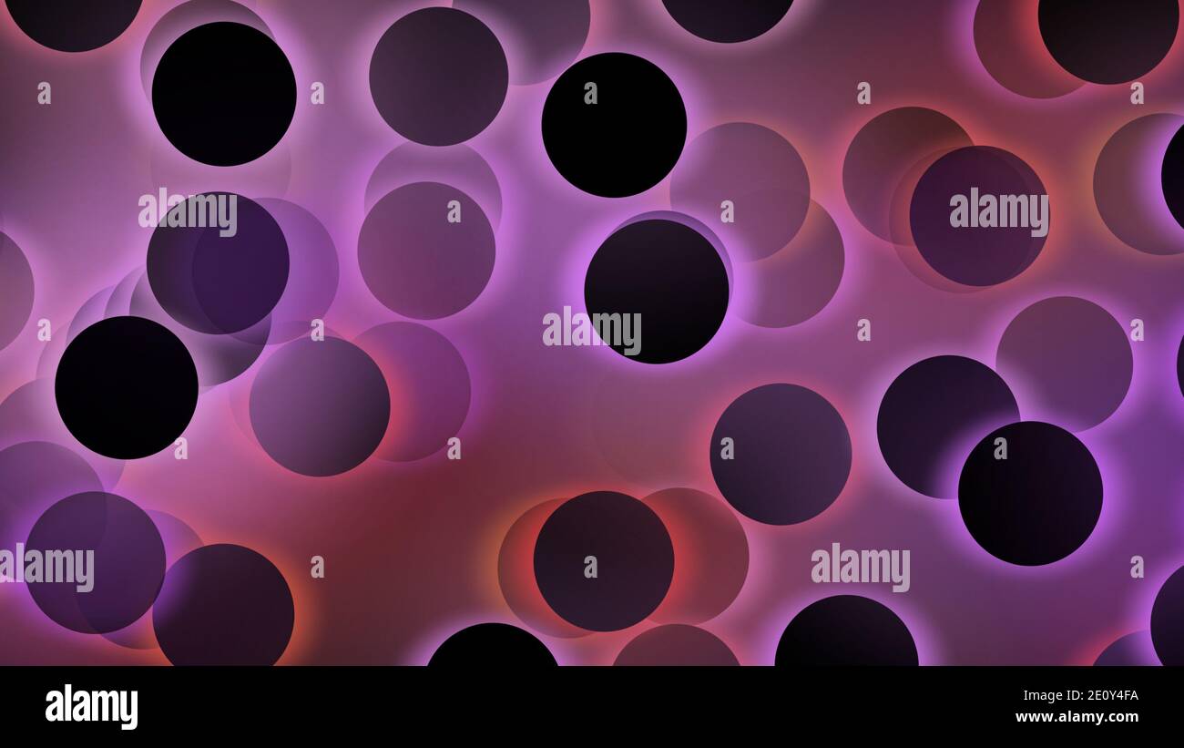 Abstrakte bunte Kreise mit beleuchtetem und leuchtendem Lichteffekt, abstrakter Hintergrund für Business, Technologie oder beliebige Präsentationsprojekte. Stockfoto