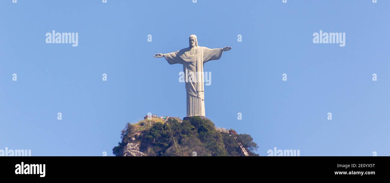 Christus der Erlöser auf dem Corcovado in der Stadt Rio de Janeiro, Brasilien Stockfoto