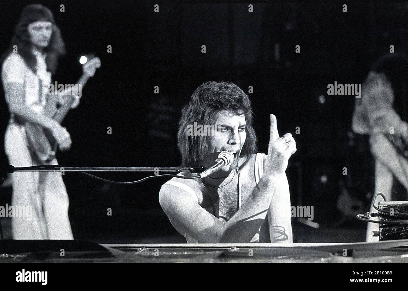 Queen. Live at Cardiff Castle Festival 10/09/1976 Stockfoto