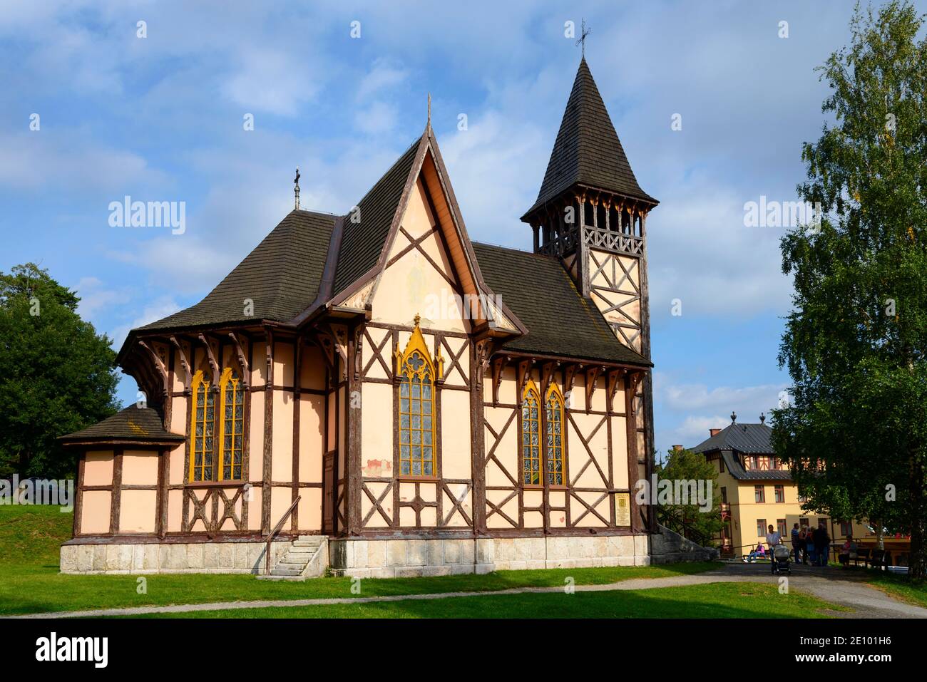 Römisch-katholische Kirche der Jungfrau Maria, Stary Smokovec oder Altschmecks, Vysoké Tatry Region, Slowakei, Europa Stockfoto