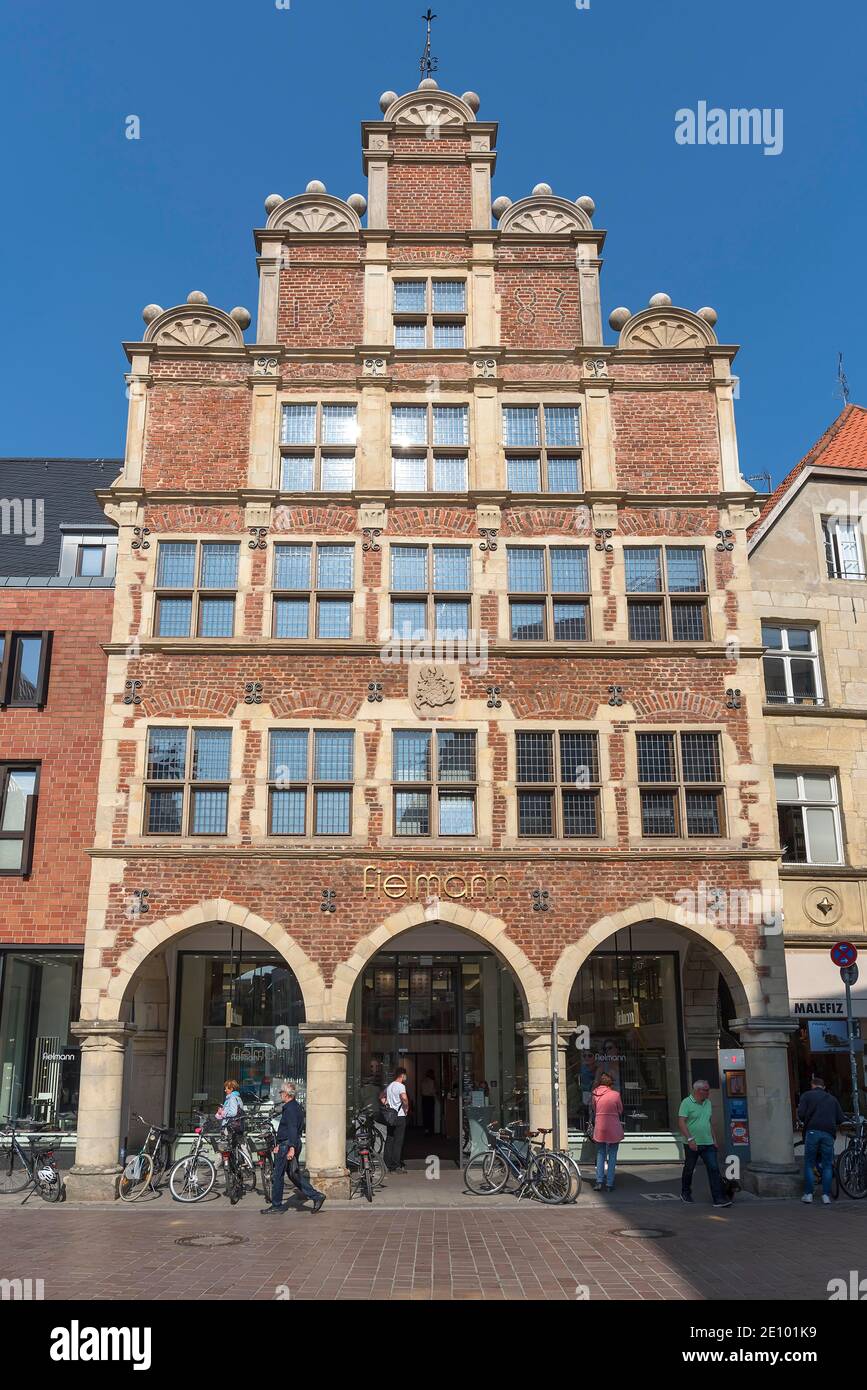 Historisches Patrizierhaus von 1583, Münster, Nordrhein-Westfalen, Deutschland, Europa Stockfoto