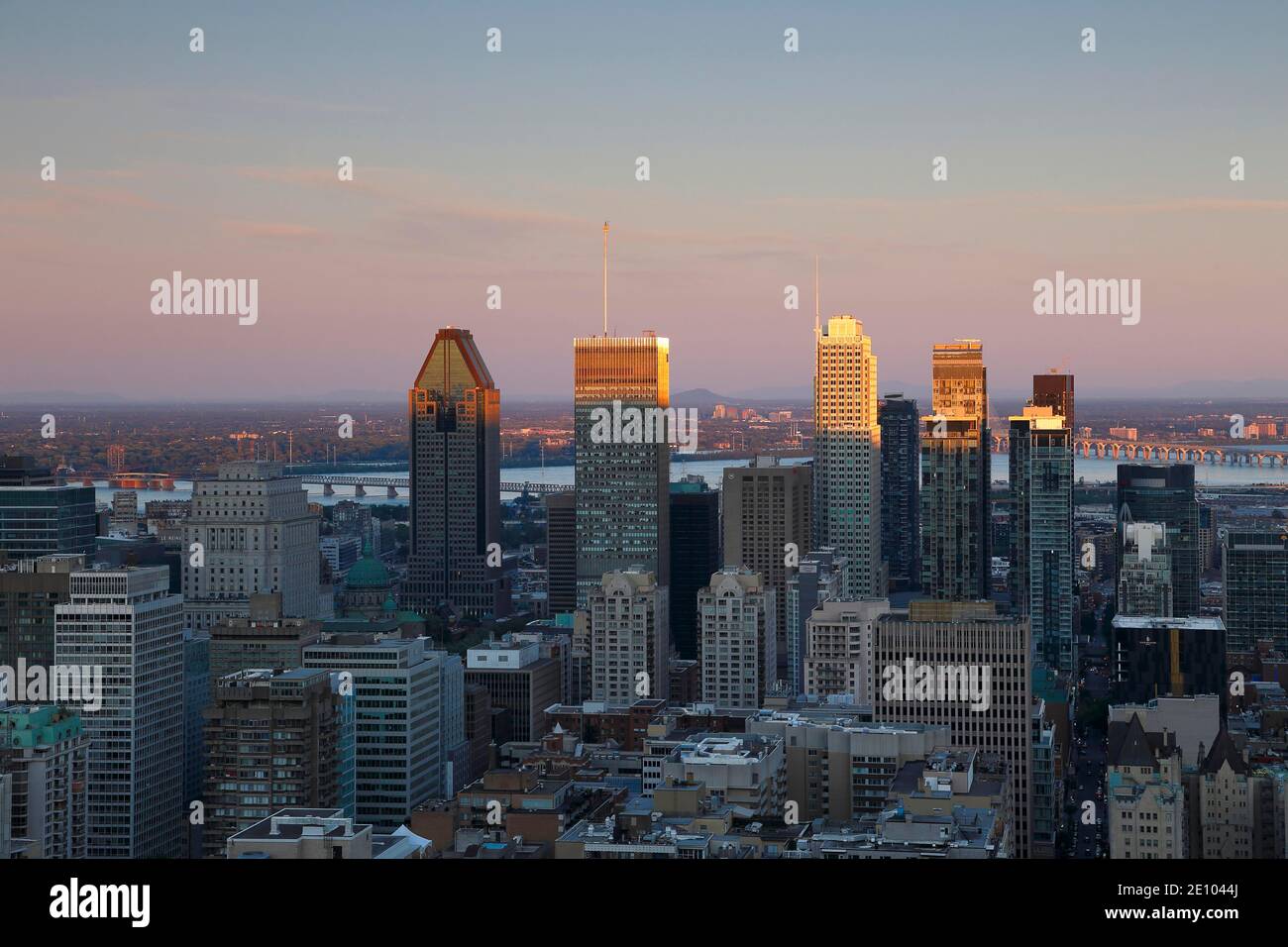 Blick auf die Stadt Montreal, Montreal Quebec, Kanada, Nordamerika Stockfoto