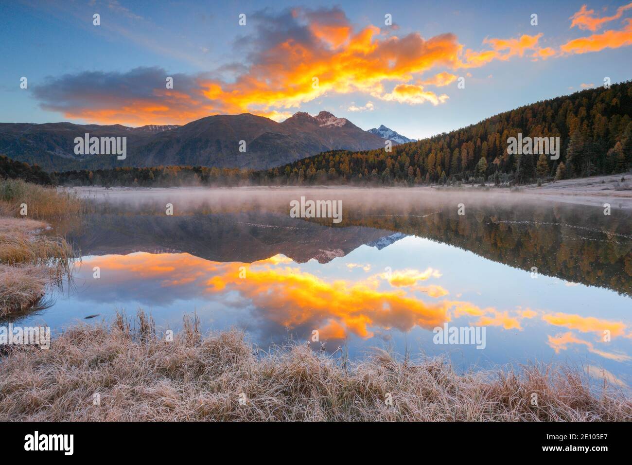Lej da Staz, Oberengadin, Graubünden, Schweiz, Europa Stockfoto