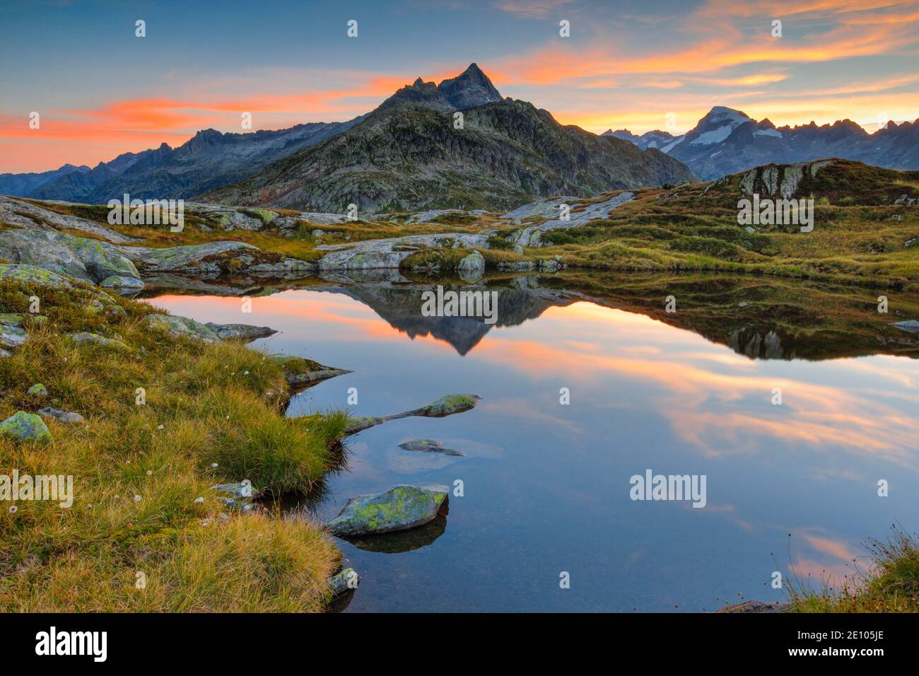 Gärstenhörner, 3189 m, Galenstock, 3586m, Schweiz, Europa Stockfoto