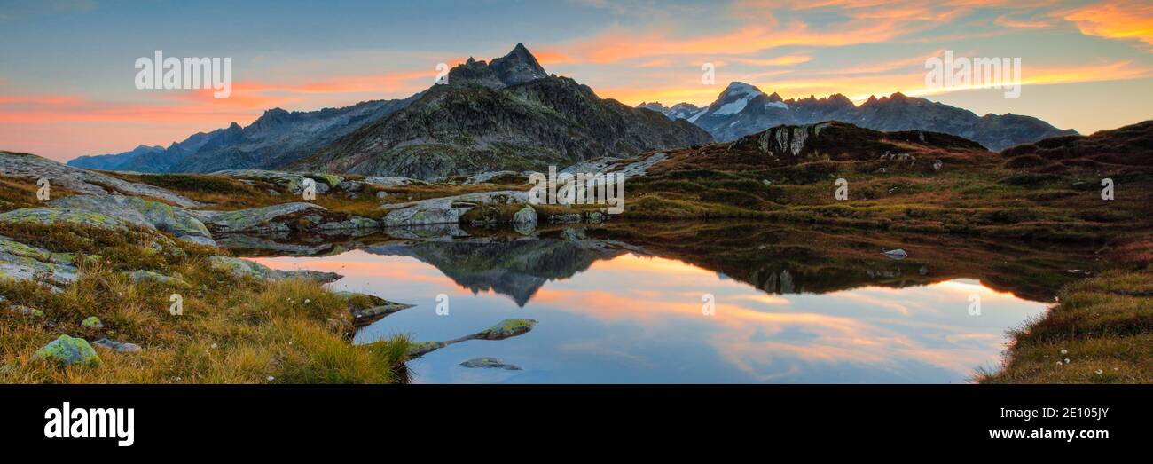 Gärstenhörner, 3189 m, Galenstock, 3586m, Schweiz, Europa Stockfoto