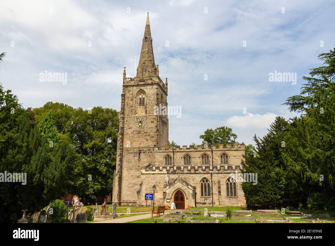 St. Peter's Church in Market Bosworth, Leicestershire, Großbritannien. Stockfoto