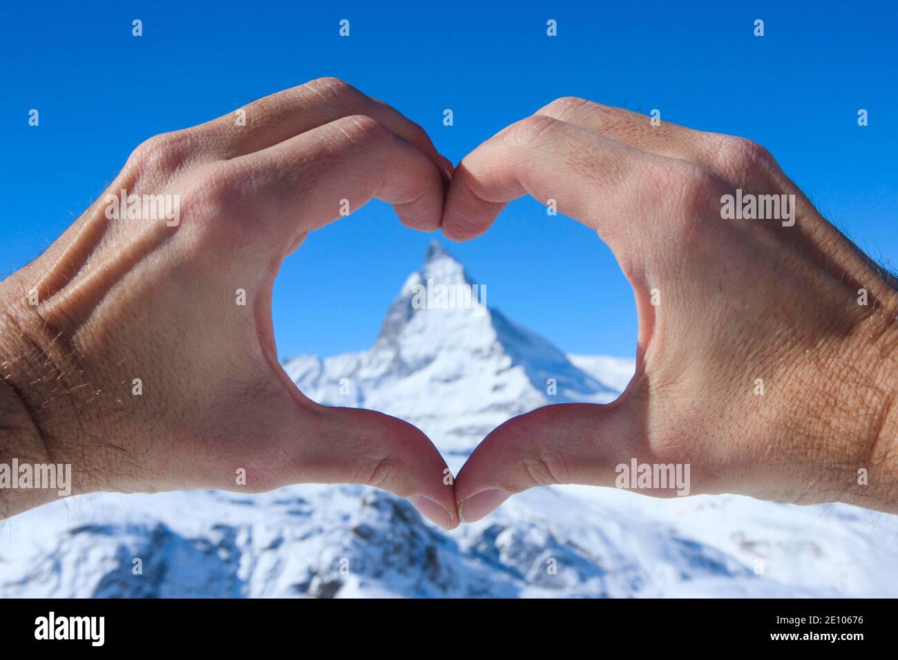 Matterhorn, 4478 m, Zermatt, Wallis, Schweiz, Europa Stockfoto