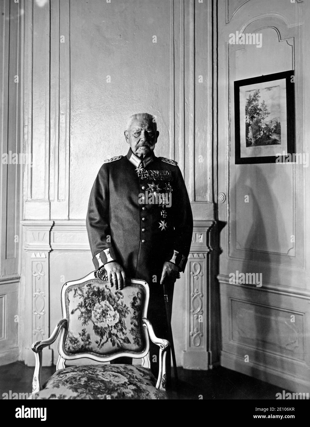 Porträt von Paul von Hindenburg, historische Fotografie, ca. 1930, Deutschland, Europa Stockfoto