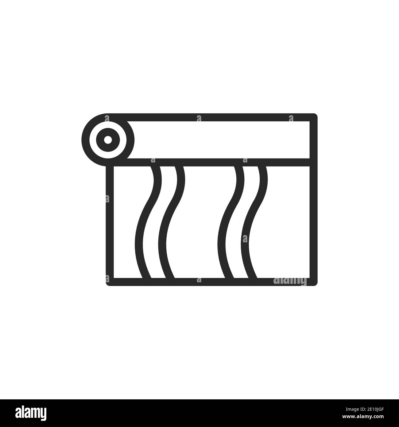 Symbol für Rolltapete-Farblinie. Piktogramm für Webseite, mobile App, Promo. Stock Vektor