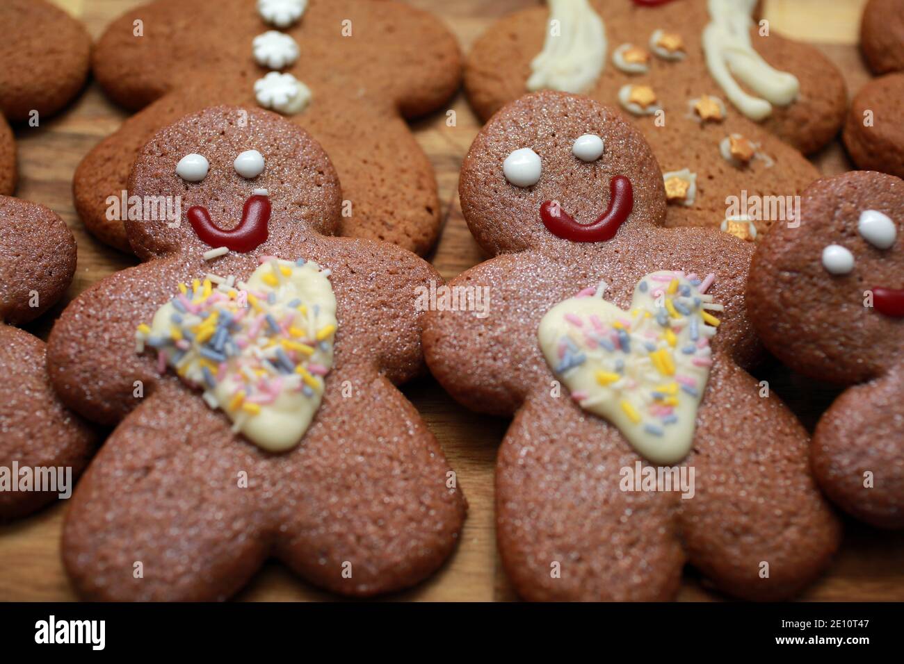 Lebkuchen Männer Kekse Stockfoto