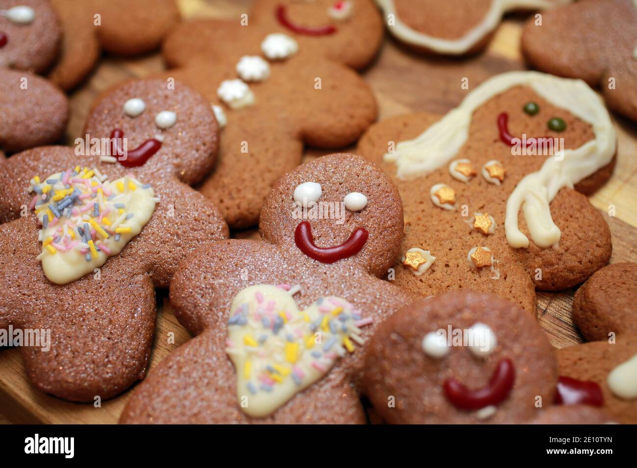 Lebkuchen Männer Kekse Stockfoto
