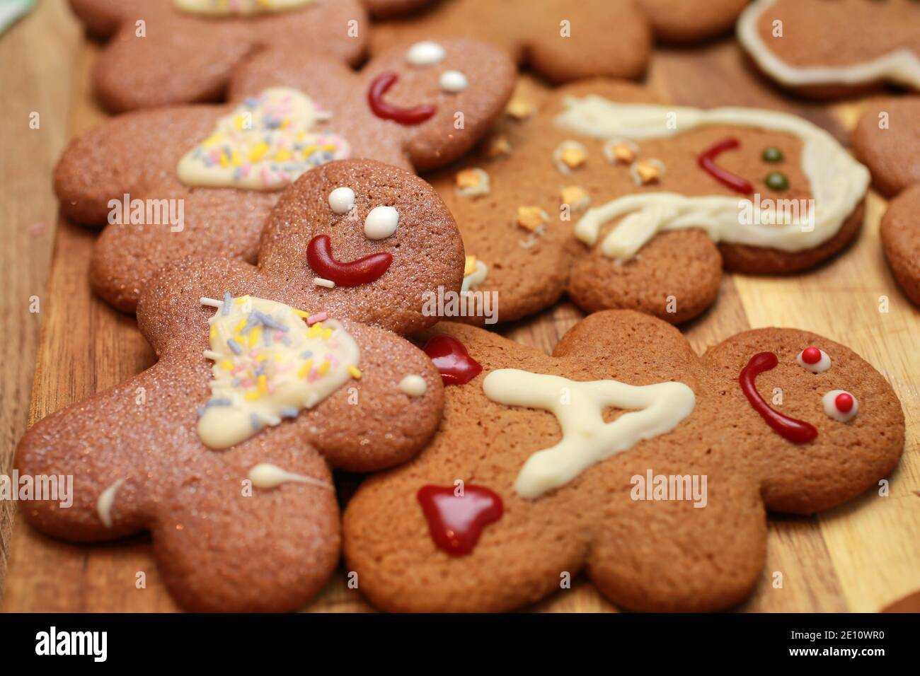 Lebkuchen Männer Kekse Stockfoto