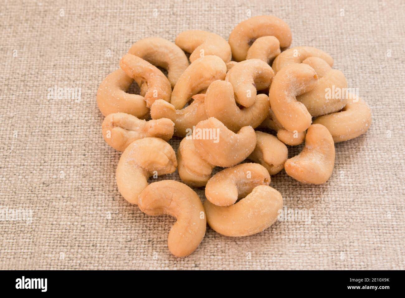 Haufen Cashew Nüsse Stockfoto
