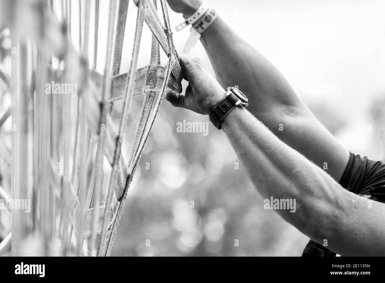 Ein Hindernislauf namens Spartan Race, das in Liberec in der Tschechischen Republik stattfand Stockfoto Ein Hindernislauf namens Spartan Race, das in Liberec in der Tschechischen Republik stattfand Stockfoto